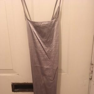 Extra silver slip dress